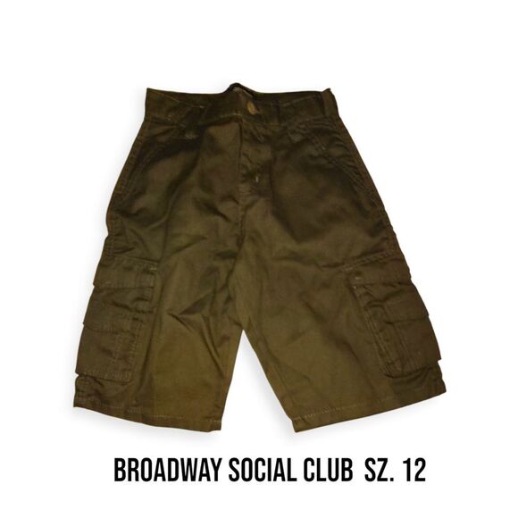 💕5/$18 Boys Broadway Social Club Cargo Shorts Sz. 12 - Picture 1 of 5